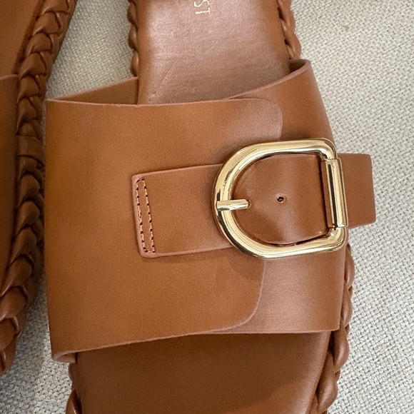 Nine West Cognac Slide Sandals - Picture 2 of 6